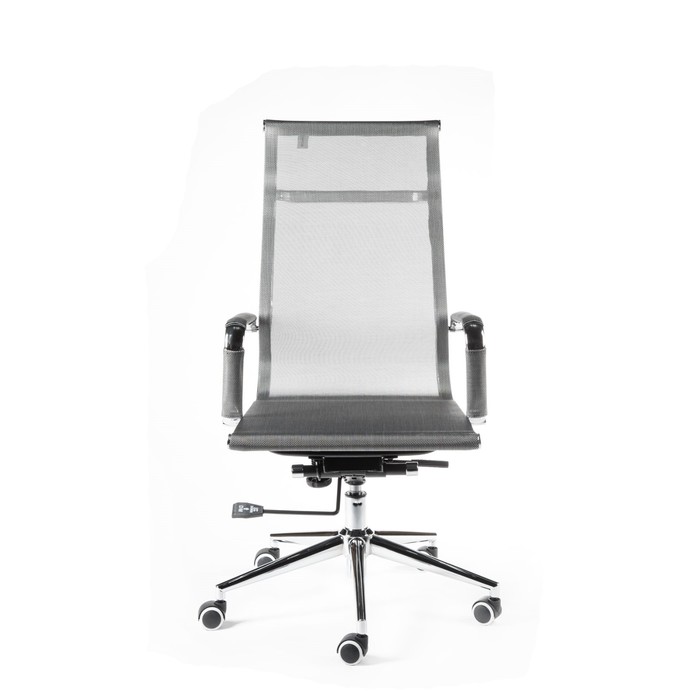 Кресло офисное "Хельмут", сталь/хром, серебристая сетка