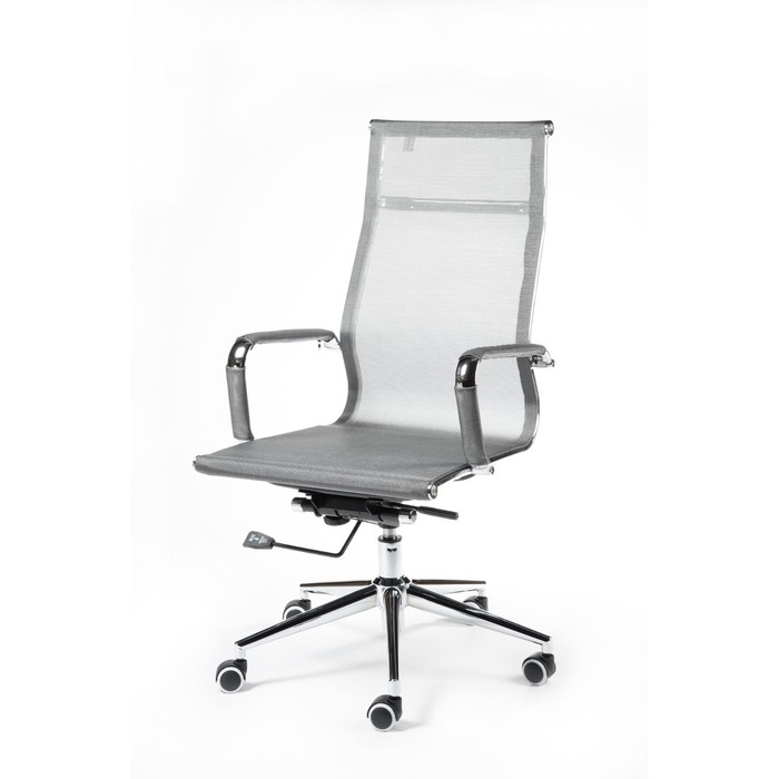 Кресло офисное "Хельмут", сталь/хром, серебристая сетка