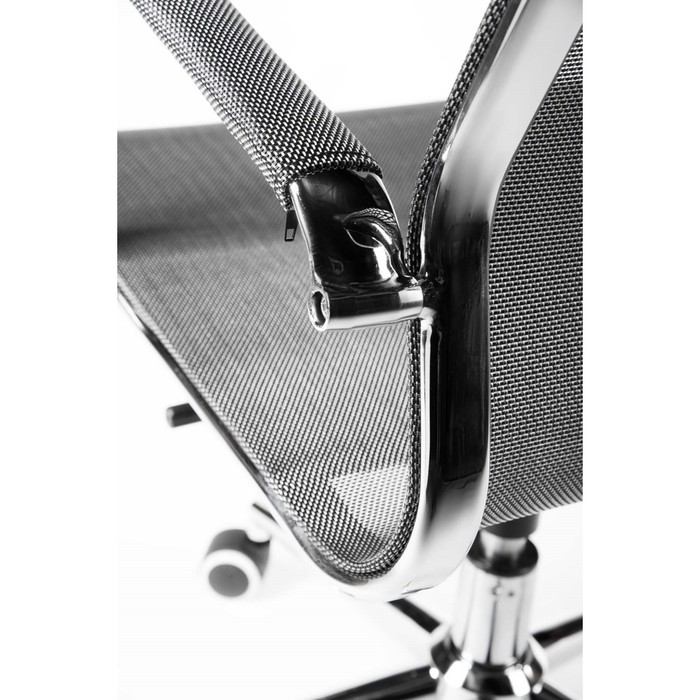 Кресло офисное "Хельмут", сталь/хром, серебристая сетка