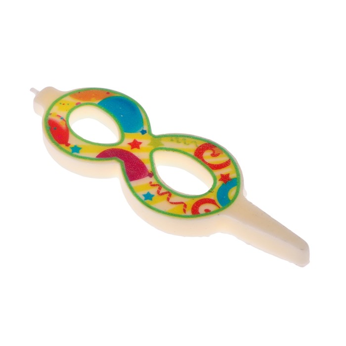 Свеча в торт цифра 8 "С днем рождения"