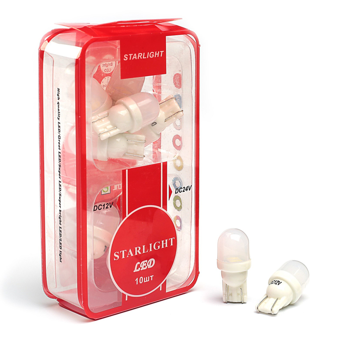 Лампа светодиодная STARLIGHT, T10, 12 В, 5 Вт, 2SMD-5630