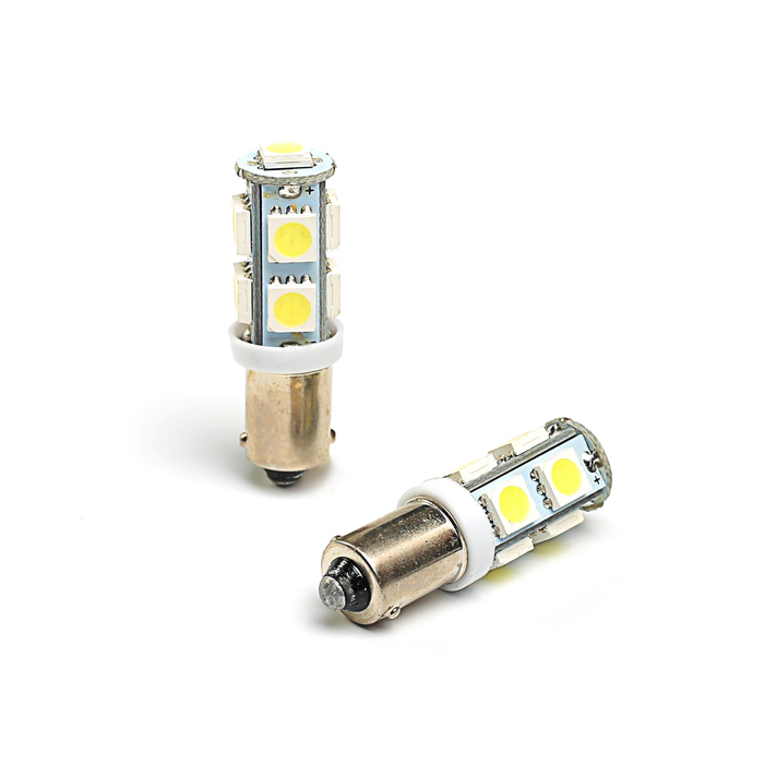 Лампа светодиодная STARLIGHT, T8 (BA9S), 12 В, 9SMD, БЕЛЫЙ