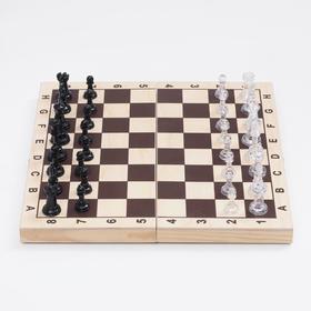 

Шахматы обиходные (доска дерево 29 х 29 см, фигуры пластик, король h=5.8 см, пешка h=2.8 см)