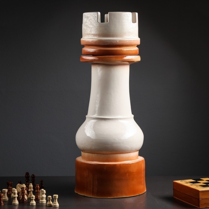 Садовая фигура "Тура" белый/коричневый