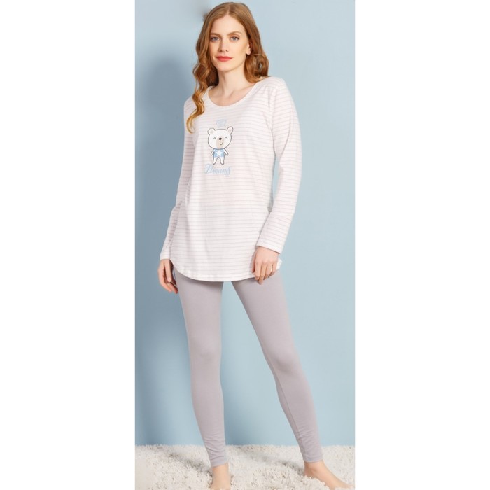 Комплект женский (джемпер, лосины) 706098 1181 цвет молочный, р-р 44 (S)