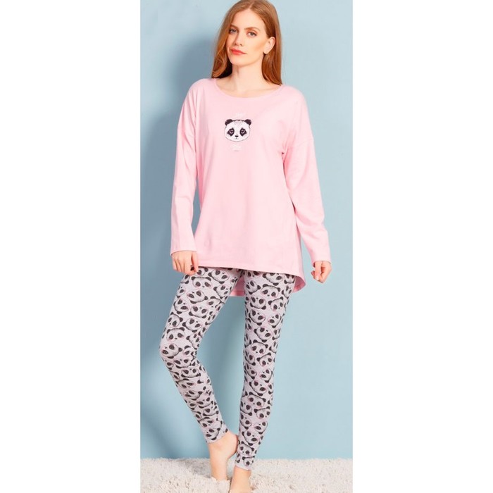 Комплект женский (джемпер, лосины) 706113 1128 цвет розовый, р-р 48 (L)