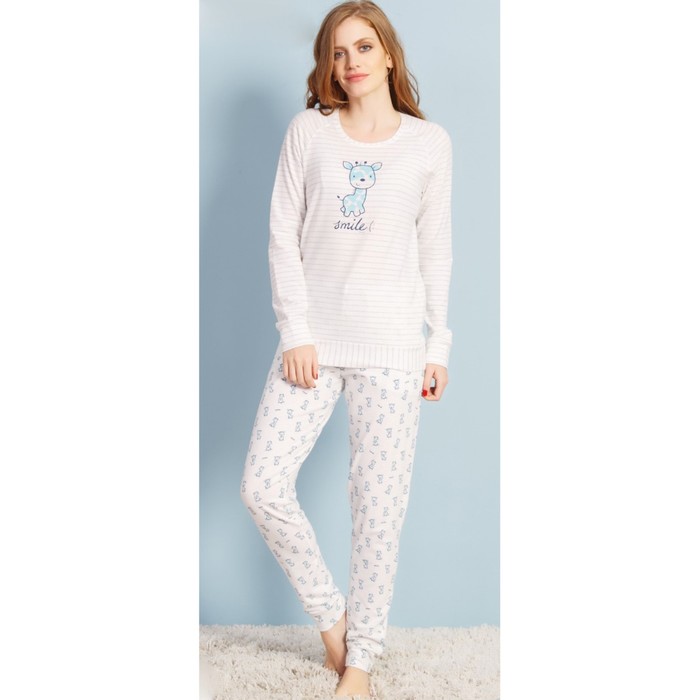 Комплект (джемпер, брюки) 706082 3001 цвет молочный, р-р 50 (XL)