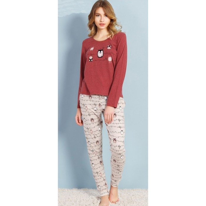 Комплект женский (джемпер, брюки) 706099 5039 цвет сливовый, р-р 48 (L)