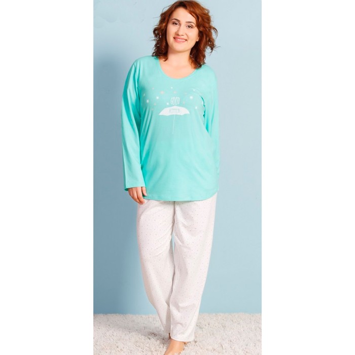 Комплект женский (джемпер, брюки) 706090 3005 цвет фисташковый, р-р 54 (3XL)