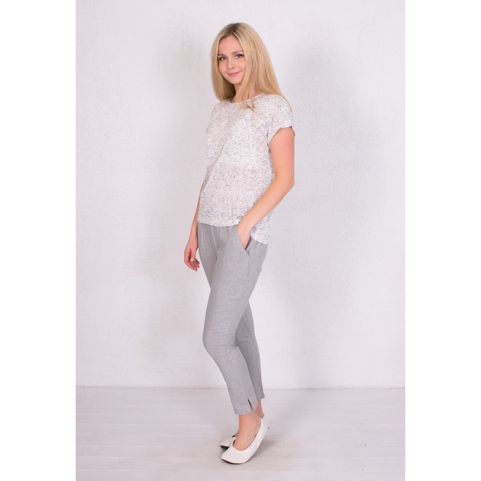 Комплект женский (футболка, брюки) 166028 цвет серый, р-р 44 (S)  вискоза