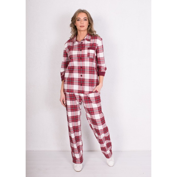 Комплект женский (джемпер, брюки) 186005 цвет бордовый, р-р 48 (L)