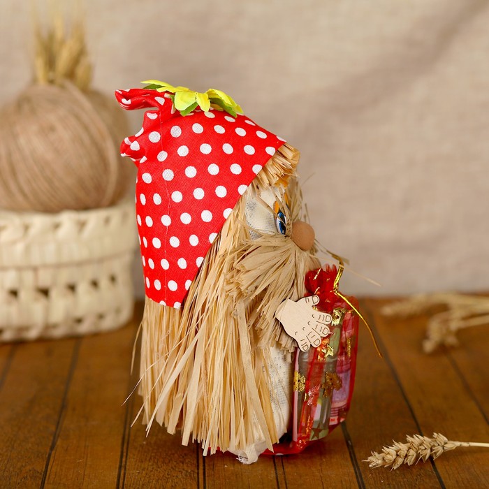 Оберег «Домовой», с мешком денег, 22 см, микс