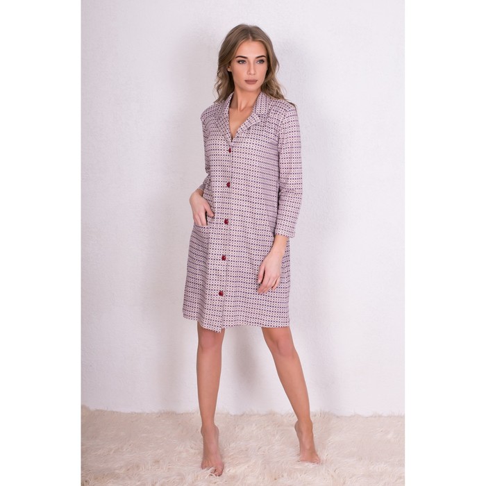 Халат женский 160087 цвет бордовый, р-р 48 (L)