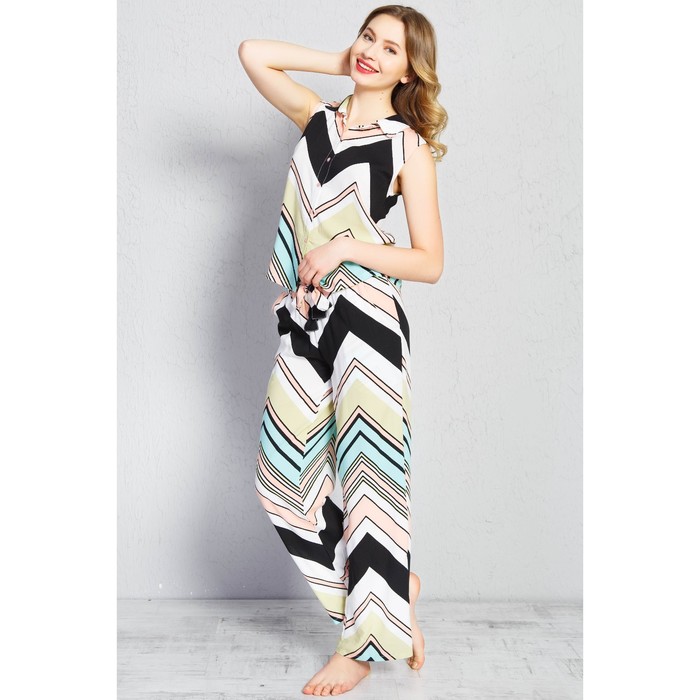 Комплект женский (майка, брюки) Зигзаг 708172 1105 цвет жёлтый, р-р 48 (L) вискоза