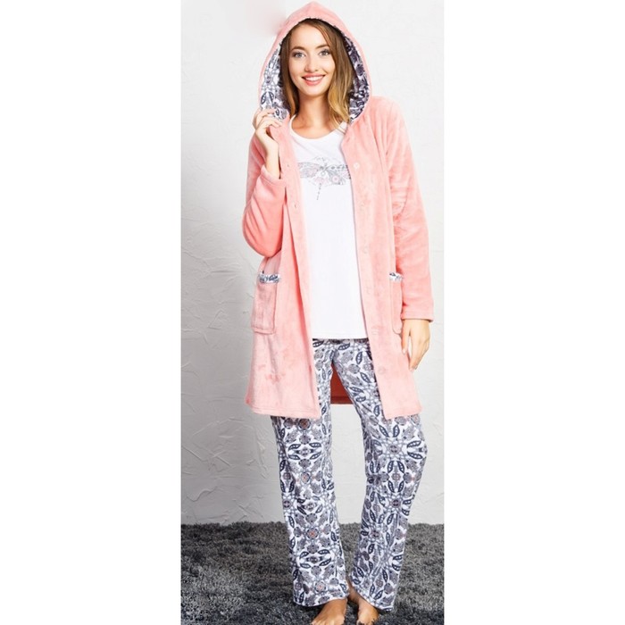 Комплект женский 3-ка 160312 3464 цвет розовый, р-р 50 (XL)  37069 36