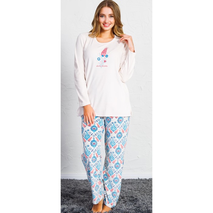 Комплект 2-ка велюровый Бутон 160322 3474 цвет Белый, р-р 52 (2XL)