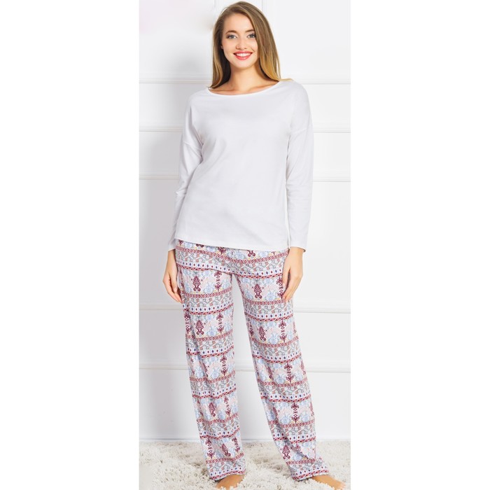 Комплект женский (джемпер, брюки) 7061 37 0020 цвет молочный, р-р 52 (2XL)  37078 37