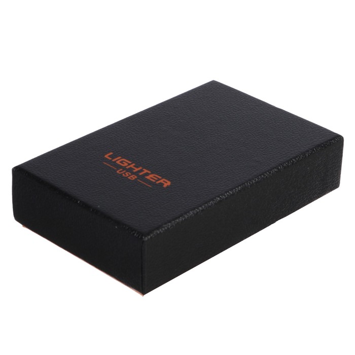 Зажигалка электронная в подарочной коробке, USB в комп-те, синяя, 7.5х12 см
