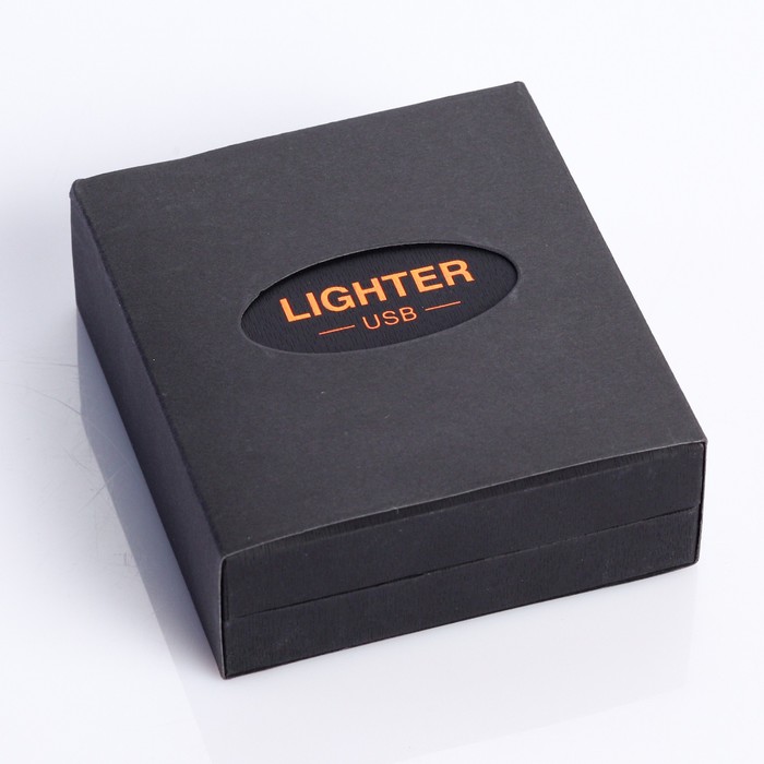 Зажигалка электронная, дуговая, USB в комп-те, 2 функции, чёрная, 3.5х10х10 см