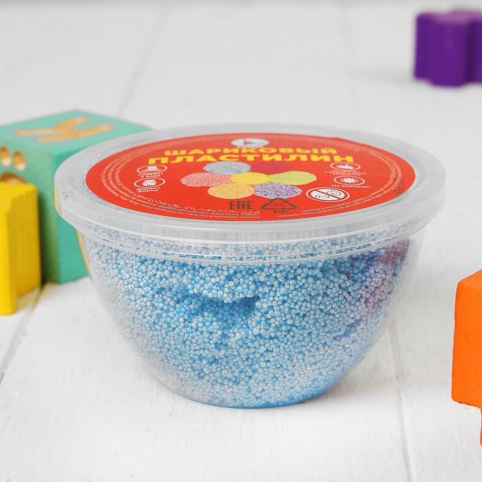 Шариковый пластилин "Обезьянки" 200мл голубой Р1209