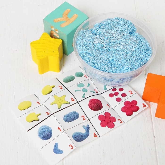 Шариковый пластилин "Обезьянки" 200мл голубой Р1209