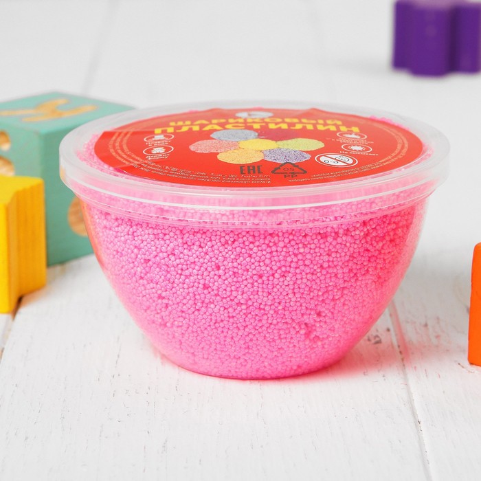 Шариковый пластилин "Обезьянки" 200мл розовый Р1216