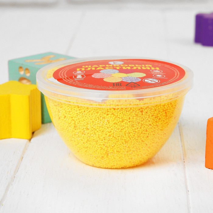 Шариковый пластилин "Обезьянки" 200мл жёлтый Р1230