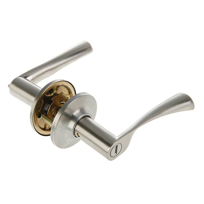 Защелка ЗВ2-03, м/к, с фиксатором, цвет матовый никель