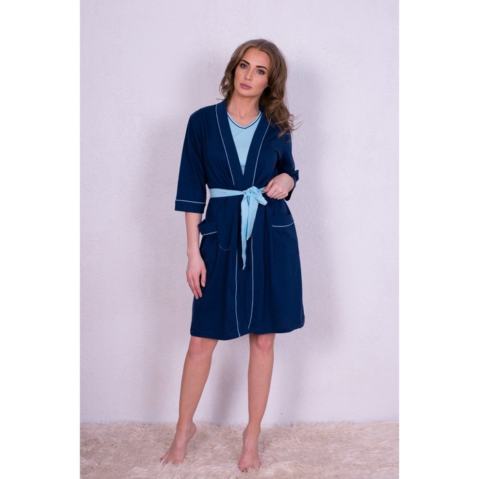 Комплект женский 2-ка 4070404547 цвет тёмно-синий, р-р 46 (M)