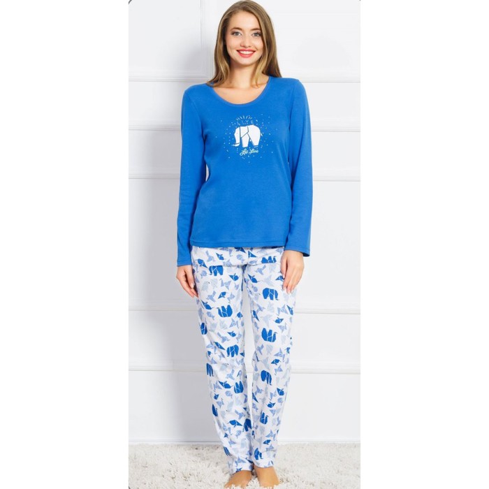 Комплект женский (джемпер, брюки) LIVE 704224 0412 цвет синий, р-р 46 (M)