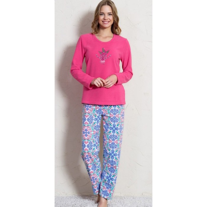 Комплект женский флисовый (джемпер, брюки) 705039 2938 цвет малиновый, р-р 50 (XL)