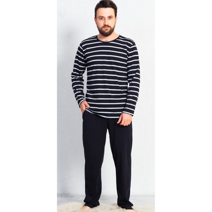 Пижама мужская 704195 2738 цвет чёрный, р-р 52 (2XL)
