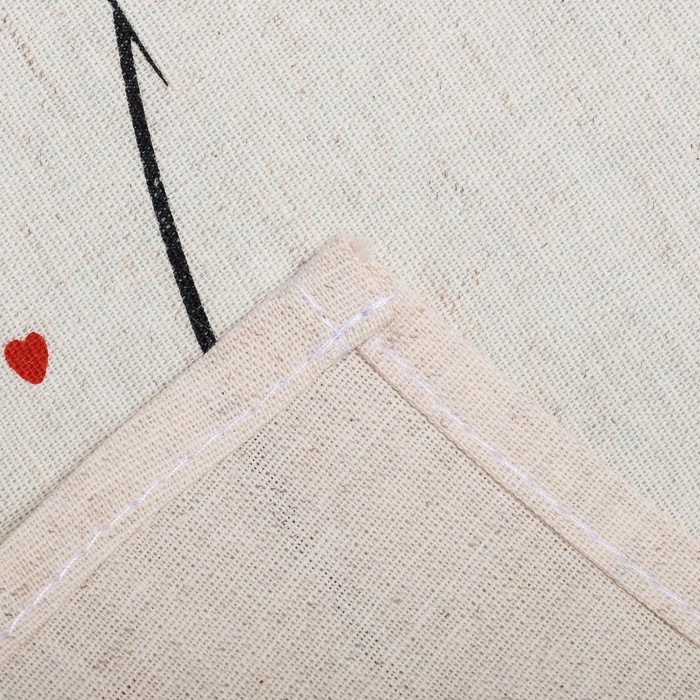 Кухонный набор "Хрю-Хрю тебя люблю"(полотенце 45х60,прихватка 18х18) 160 г/м2, 50% лён,50%