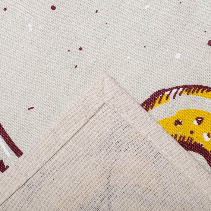 Кухонный набор "Хрюша с бантиком" (полотенце 45х60,прихватка 18х18) 160 г/м2,50% лён,50% хл