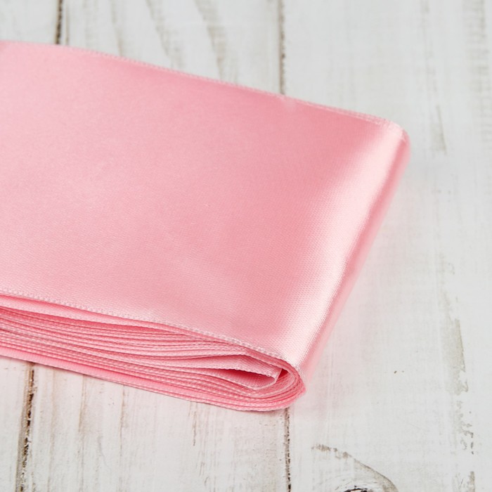 Лента атласная, 75мм, 5,4м, №067, цвет светло-розовый