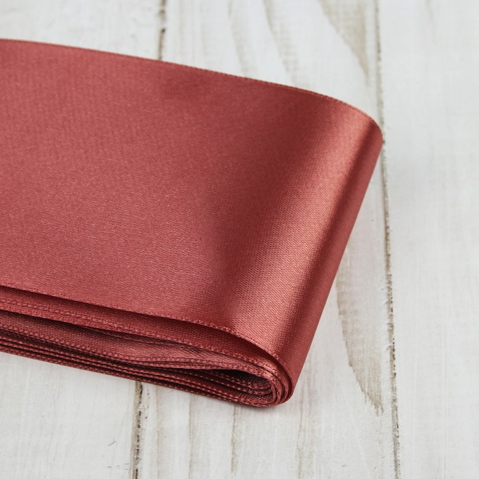 Лента атласная, 75мм, 5,4м, №147, цвет грязно-розовый