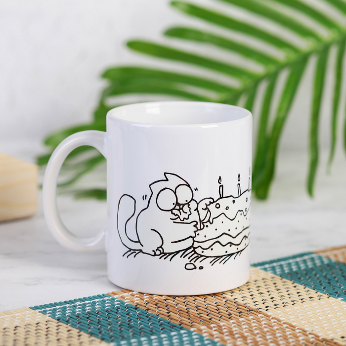 Кружка «С днём рождения! Кот»