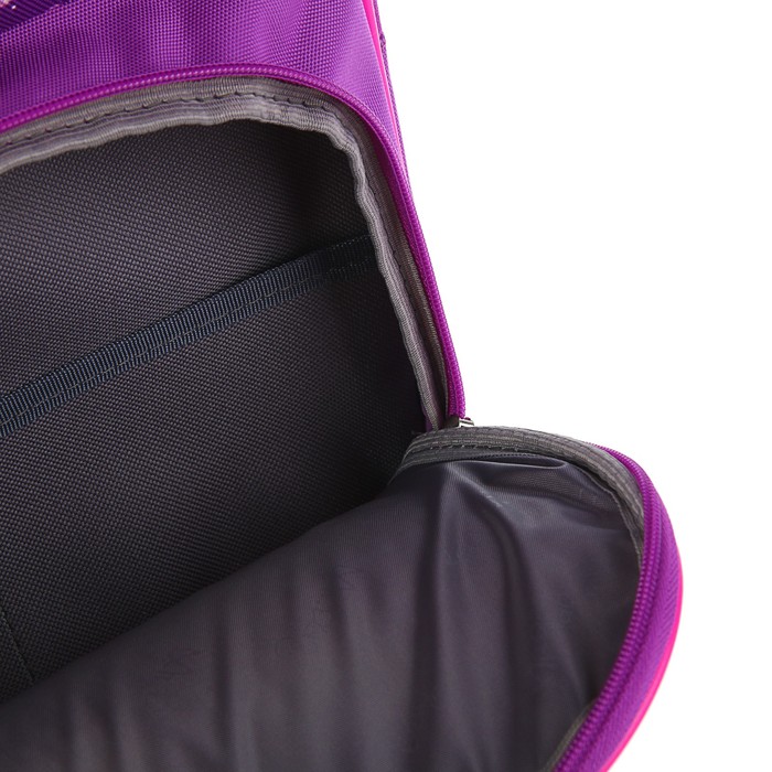 Рюкзак каркасный BagFashion 36*34*17 660 дев "Девочка на мото", фиолетовый