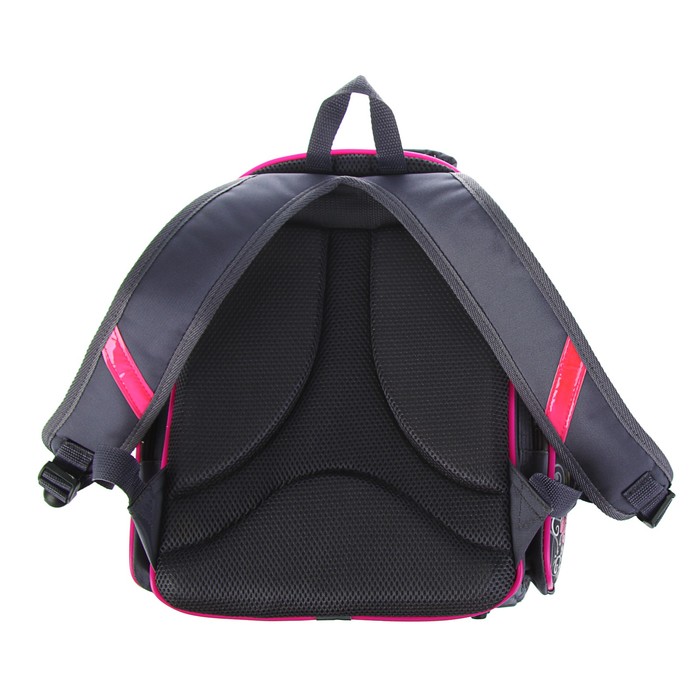 Рюкзак каркасный BagFashion 36*34*17 660 дев "Котенок с рюкзаком", серый