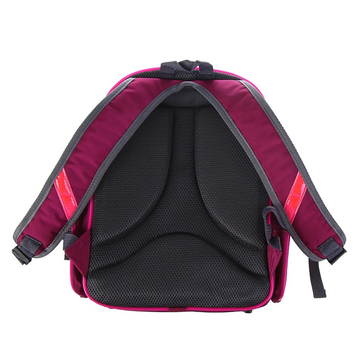 Рюкзак каркасный BagFashion 36*34*17 660 дев "Кошка черная", бордо