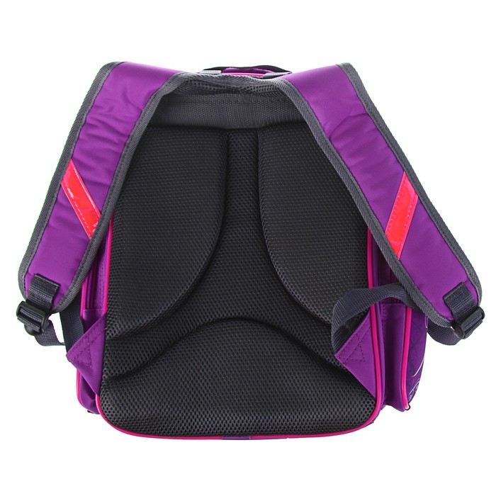 Рюкзак каркасный BagFashion 36*34*17 660 дев "Кошка черная", фиолетовый