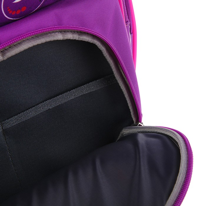 Рюкзак каркасный BagFashion 36*34*17 660 дев "Кошка черная", фиолетовый