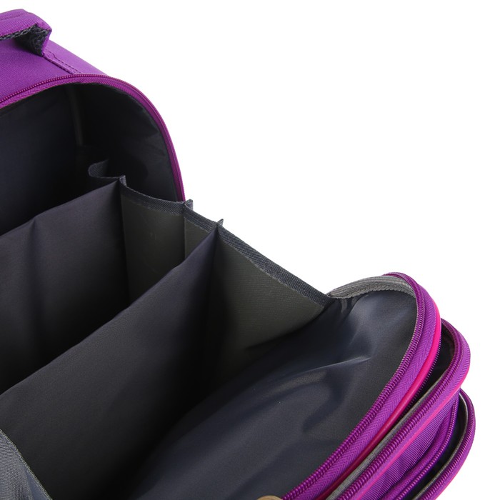 Рюкзак каркасный BagFashion 36*34*17 660 дев "Кошка черная", фиолетовый