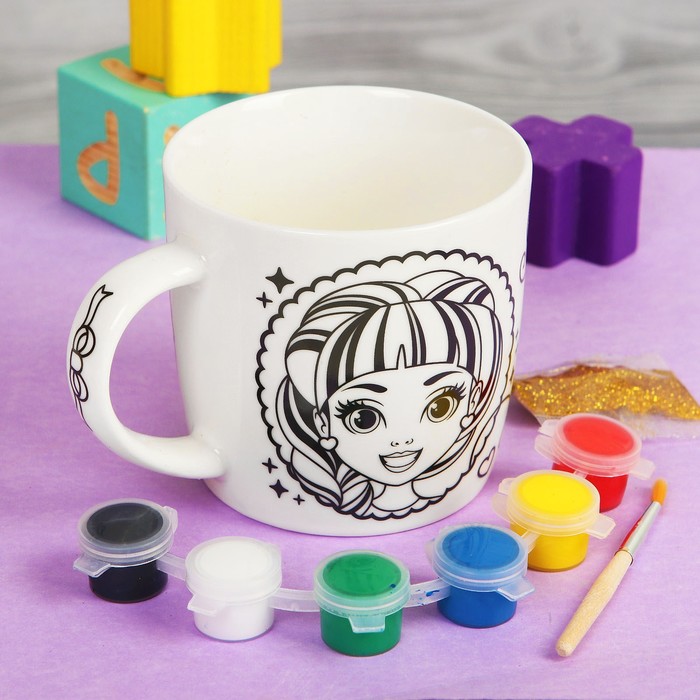 Кружка под роспись "Модница", 250 мл