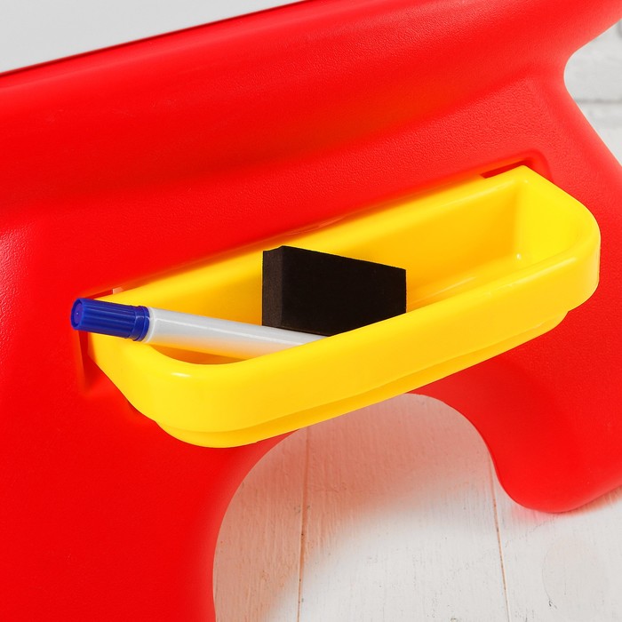 Доска для рисования со стульчиком, в комплекте, маркер, губка, набор букв и цифр