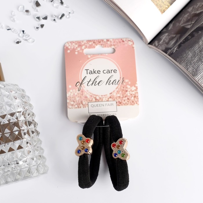 Резинка для волос "Цветная сказка" (цена за штуку) бабочка