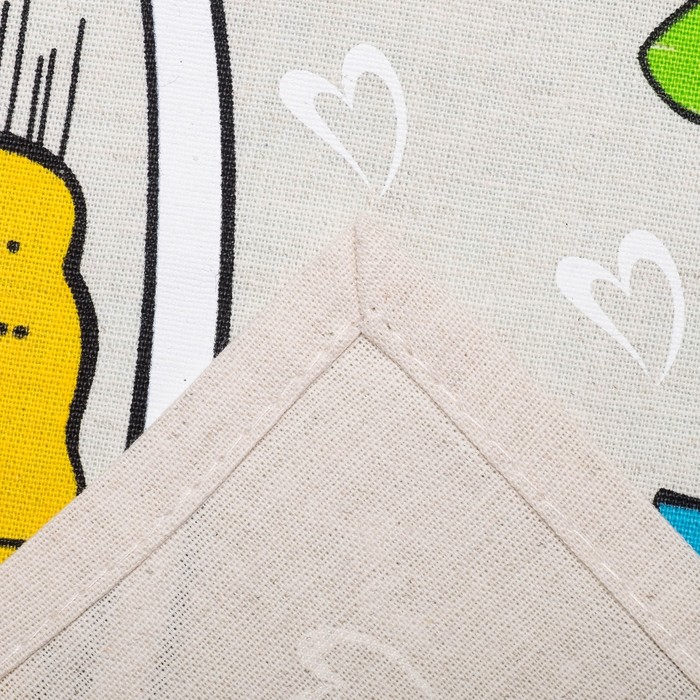 Кухонный набор "Чудесный день Хрюши"(полотенце 45х60,прихватка 18х18) 160 г/м2,50% лён,50%