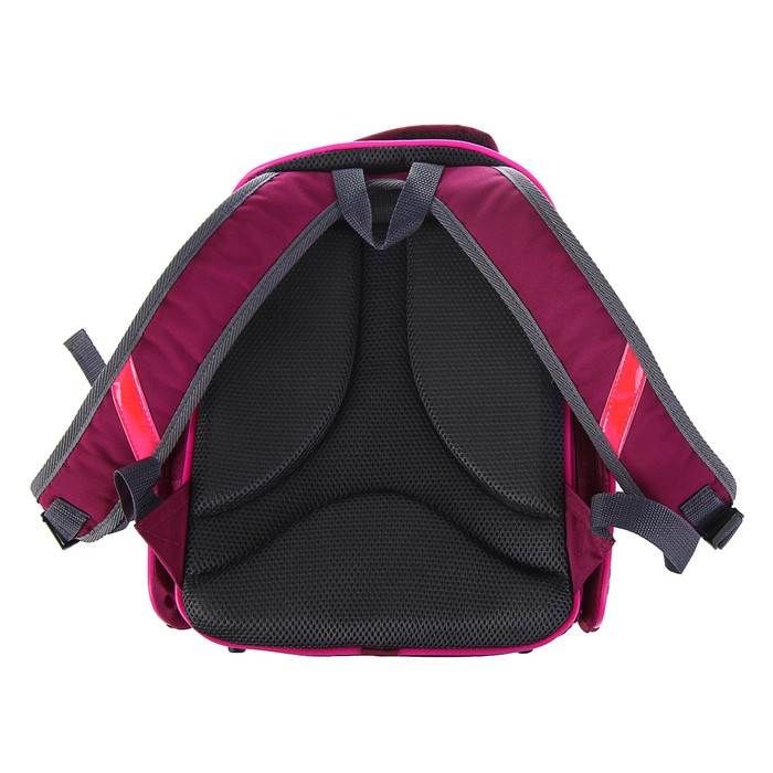 Рюкзак каркасный BagFashion 36*34*17 660 дев "Котик лежит в цветах", бордо