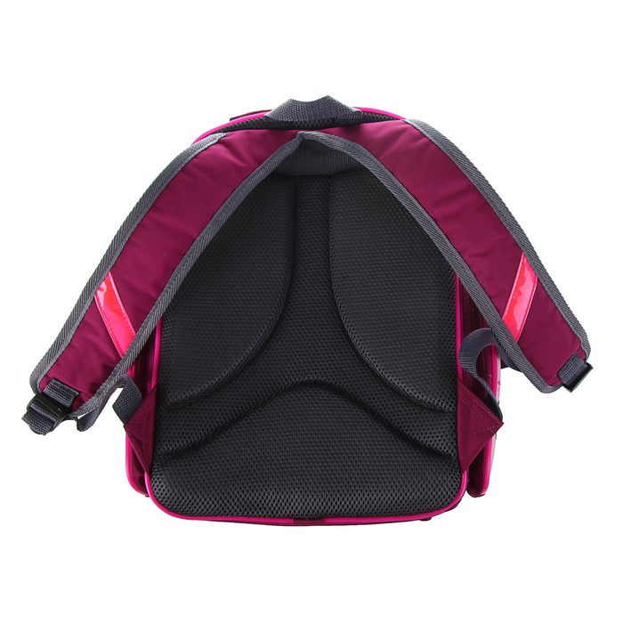 Рюкзак каркасный BagFashion 36*34*17 660 дев "Колибри белая", бордо