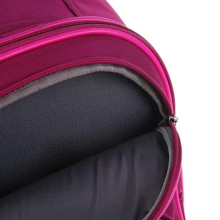 Рюкзак каркасный BagFashion 36*34*17 660 дев "Колибри белая", бордо